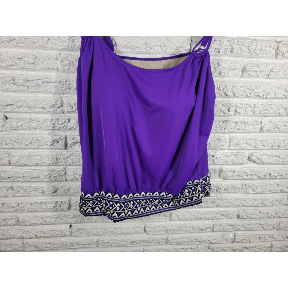 Swimsuits for All Womens Swimsuit 26 Plus Top Only Purple Bra PUR51E